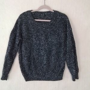 Alinfu Men's Crew Neck‎ Knit Sweater Size Large in Black, White